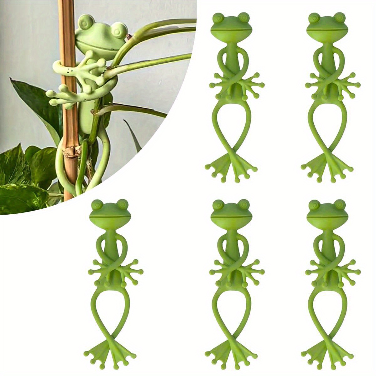 창의적인 녹색 개구리 모양 식물 고정 클립, 덩굴식물  - Gardening Tools For Vines 리뷰 및 가격