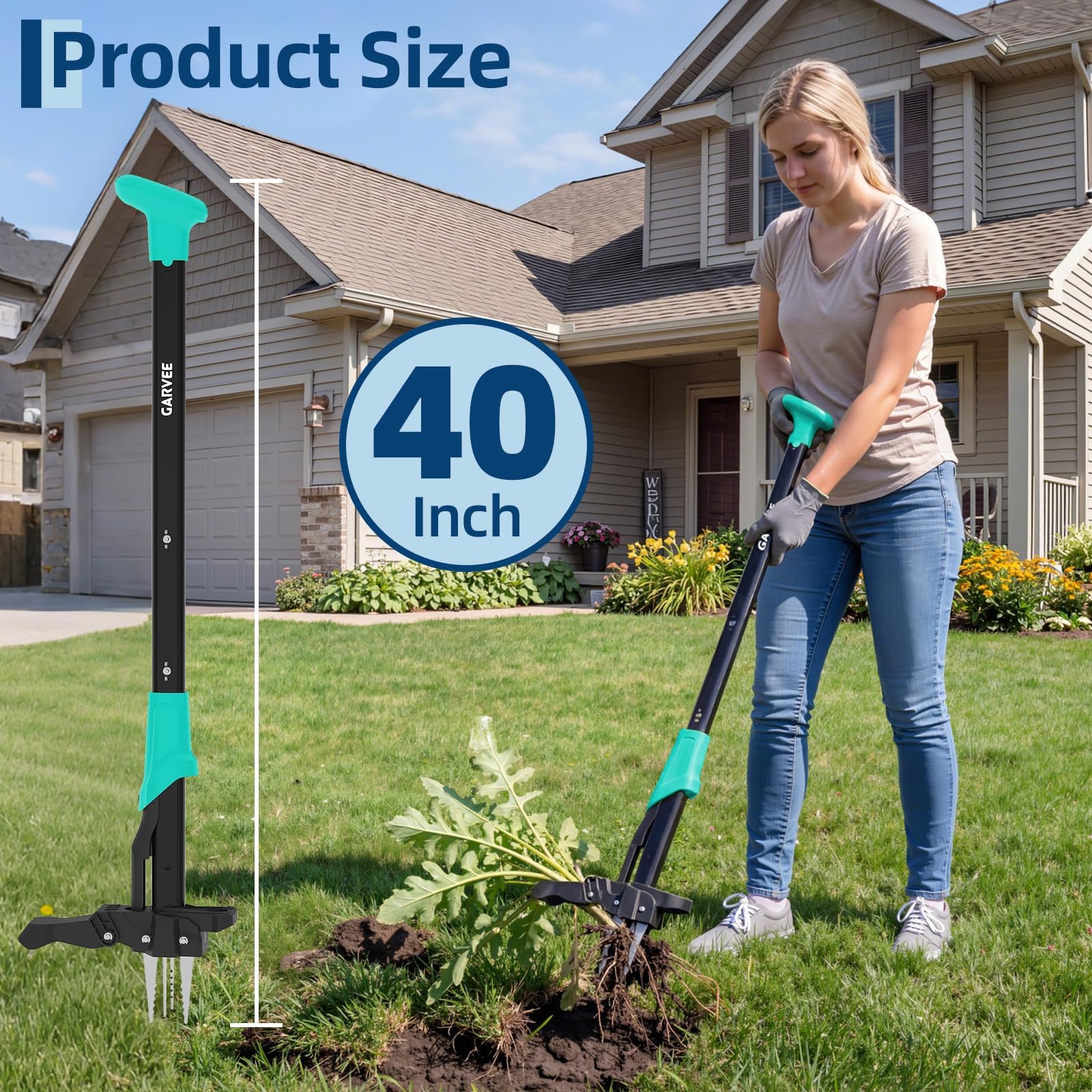 긴 손잡이가 있는 스탠드형 잡초 제거기, 굽히지 않고  - Gardening Tools For Seniors 리뷰 및 가격