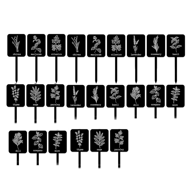 24개 아크릴 식물 라벨 표지판 12가지 스타일 정원  - Gardening Tools Names 리뷰 및 가격